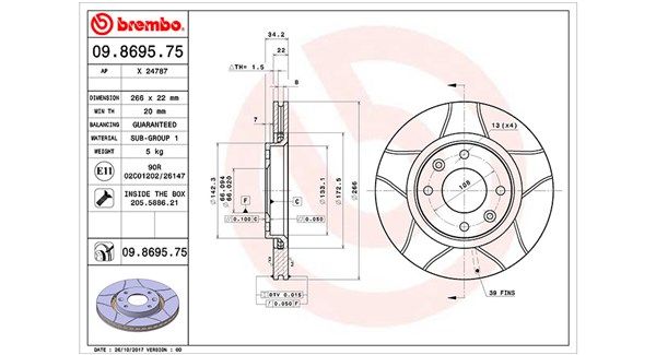 MAGNETI MARELLI Тормозной диск 360406018705